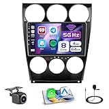 [8 Core 4G+64G] Radio for Mazda 6 2004-2014 with Wireless Carplay Android Auto, 9 Inch IPS Touch Screen for Mazda 6 Car Stereo, Bluetooth 5.0, 32 EQ, GPS, 5G WiFi, 59UI, Backup Camera