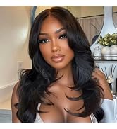 mscoco Wear and Go Glueless Wigs Human Hair Pre Plucked Pre Cut 6×5 Layered Haircut HD Lace Closu...