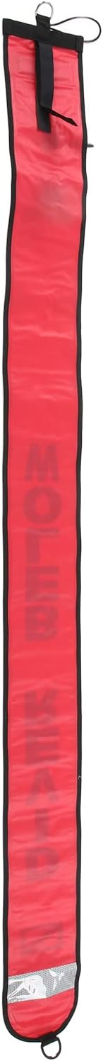 Scuba Diving Surface Marker Buoy, 180x15cm, Inflatable, Orange Red - High Visibility, Explosion Proof Valve, Ideal for Diving Safety and Spearfishing