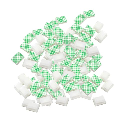 YAFIYGI 120 PCS LED Light Strip Mounting Clips for Wall Self Adhesive Strip Brackets Holder Fasteners for 8 mm Wide Light Strip Cable Holder and Organizer with Strong Led Light Hooks