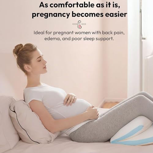 Image of StarAndDaisy Baby Pregnancy Pillow for Women | Maternity Pillow for Pregnancy Sleeping with Cuddle Pillow with Belly Support Adjustable Butterfly Design (Momcare Blue)