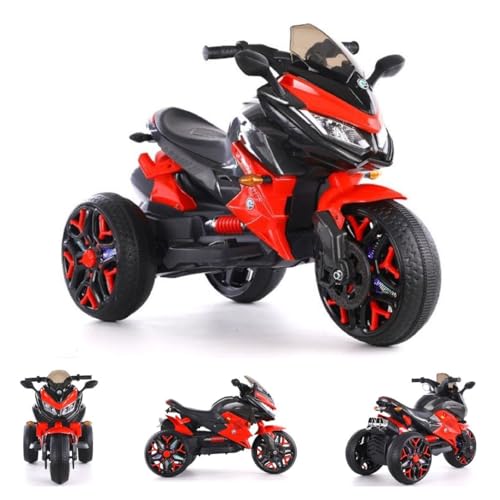 ES-TOYS, Triciclo Infantil eléctrico 5118, Faro, indicador de batería, Mp3, USB