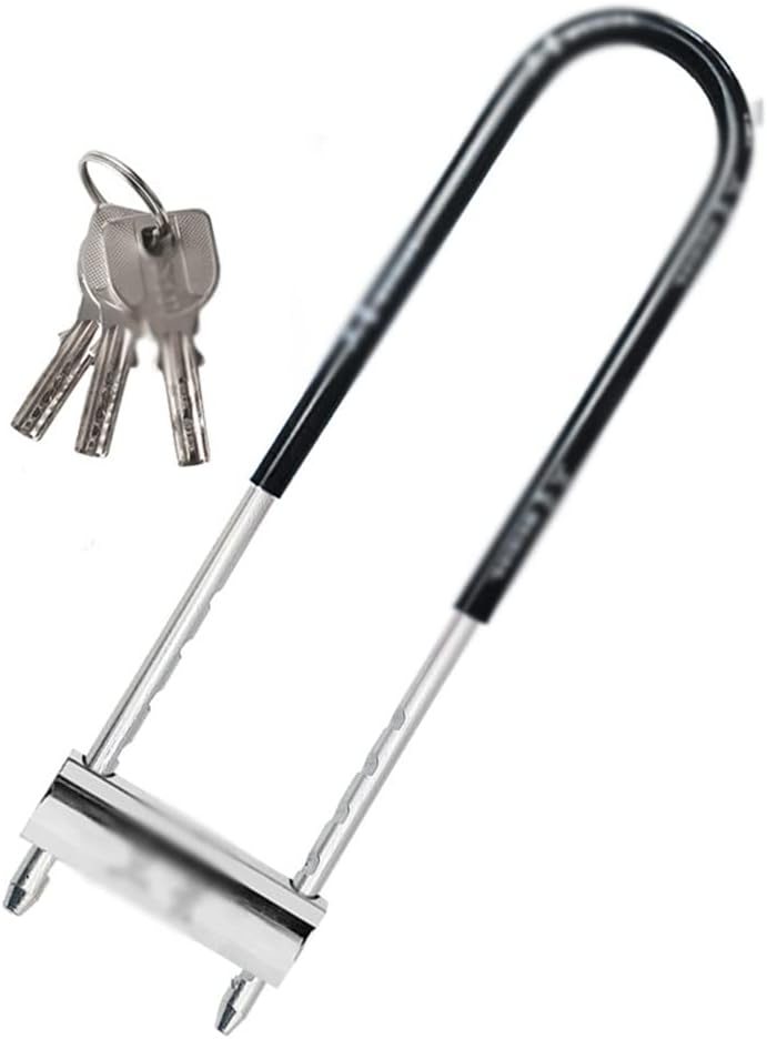 Heavy Locks Bike U-Lock, Outdoor U-Shape Lock Glass Door U-Lock Bike Motorcycle Heavy Duty Locks Cycling Safety Tool with 3 Keys U-Locks for Bicycles