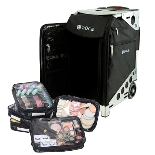 ZUCA Travel Cases for Artists & Professionals - Makeup Case with 4 Vinyl Utility Pouches Travel Cover 41 Telescoping Handle Rolling Wheels & Sturdy Aluminum Frame for Makeup Artists and Creat product thumbnail 9