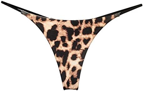 Women Underpants Seamless Thong Temptation Underwear High Waist G-String (S, Leopard-print)