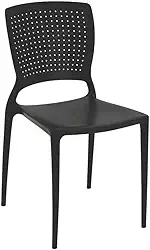 Cadeira Tramontina Safira em Polipropileno e Fibra de Vidro Preto