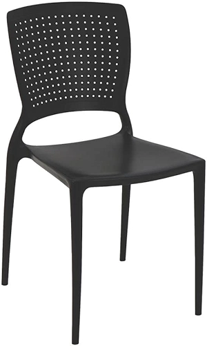 Cadeira Tramontina Safira em Polipropileno e Fibra de Vidro Preto