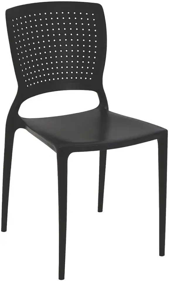 Cadeira Tramontina Safira em Polipropileno e Fibra de Vidro Preto