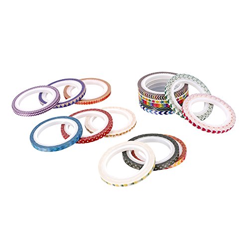Agutape 48 Rolls Washi Tape Set,Foil Gold Skinny Decorative Masking Washi Tape,3MM Wide DIY Masking Tape by Agutape - Image 5