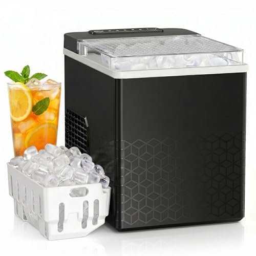Image of Antarctic Star Countertop Ice Maker, 27 Lbs /24 Hrs | 8 Bullet Cubes Ready in 6 Mins, Self-Cleaning Portable Ice Machine with Ice Basket & Scoop for Home, Kitchen, RV & Camping