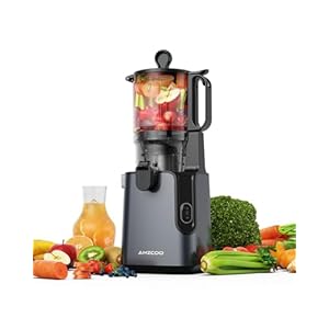 Slow Juicer, spremiagrumi da 130 mm e contenitore da 1,8 l, spremiagrumi a freddo per frutta e verdura intera, facile da installare e pulire, senza BPA