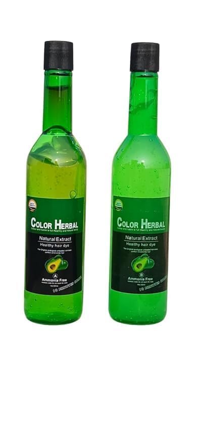 Image of Hair Gel Dye Natural Extract Hair Color Dye for Both Men, Women Black Hair Dye (500ml x 2)