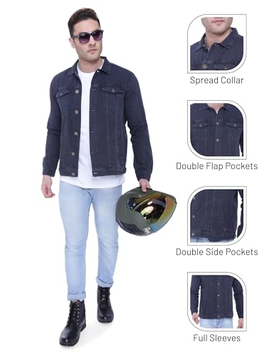 Image of Kuons Avenue Men's Regular Fit Trucker Jacket | Denim Jacket For Men