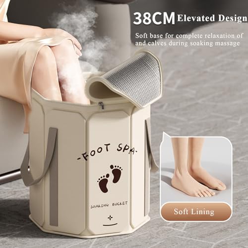 Cubeta plegable para baño de pies con tapa aislada 33x38 cm miniatura 3