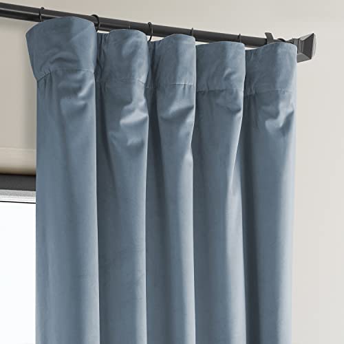 Hpd Half Price Drapes Heritage Plush Velvet Curtains For Bedroom & Living Room 50 X 108, Vpyc-179920-108 (1 Panel) Denmark Blue #TOP3