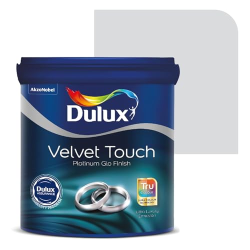 Image of Dulux Platinum Glo Super Premium Interior Emulsion Paint For Walls With 6 Years Warranty| Rich Matte Finish | Dirt & Dust Resistant | Smooth Colors, White(1 Litre,White Wisteria)