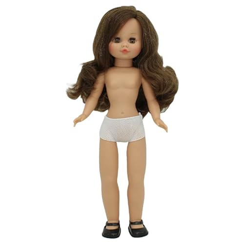 Folk Artesanía Nueva muñeca colección Sintra Original 2021 Desnuda de 40 cm edición Limitada 100% Vinilo. Fabricada en España Hermana de Simona (Pelo castaño Ojos Marrones)