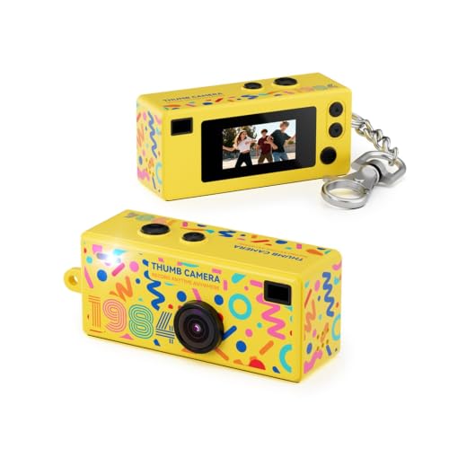 Cámara Mini Llaveros Retro 1080P HD Lente Gran Angular miniatura 1