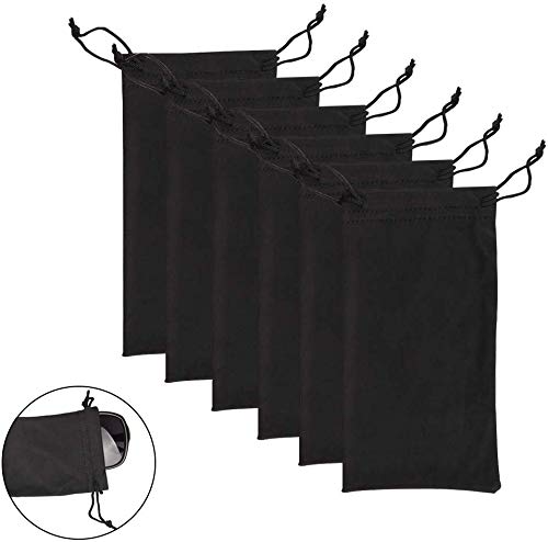 6 Pcs Eyeglasses Sunglasses Microfiber Pouch Bag 7.1" x 3.5"