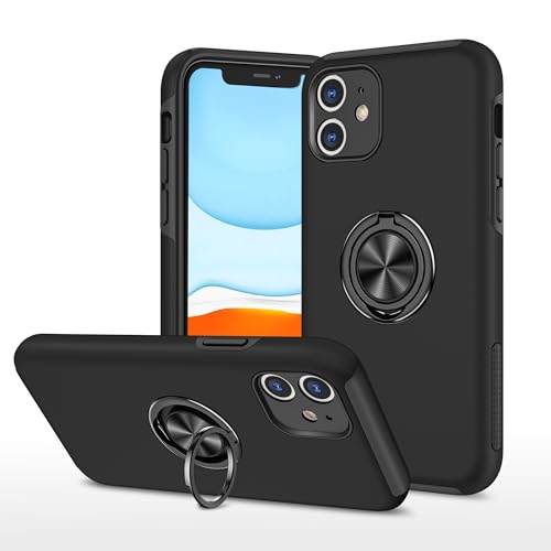 Coque iPhone 11 antichoc avec anneau rotatif pour vidéo mains libres