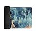 Two Polar Bears Desk Mat Non-Slip Laptop Writing Pad Large Keyboard Mousepad with Rubber Base 23.6