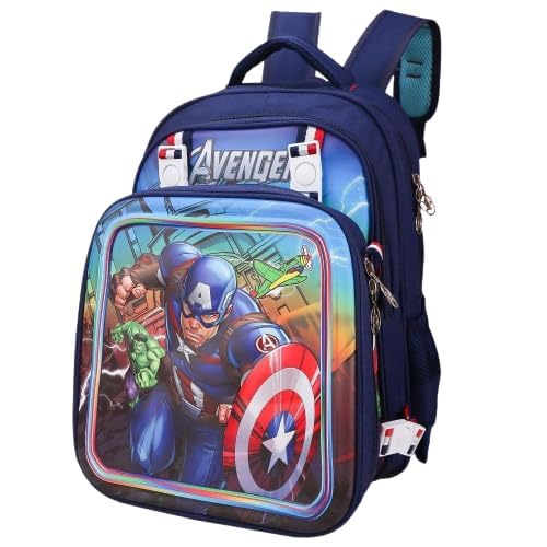 Image of Prancing Unicorn Children's Schoolbags Primary School Girls Boys Students Cartoon Unicorn Backpack Double Shoulder Bag For Girls Kids 6-7-8-9-10-12 Years Old Water-Resistant