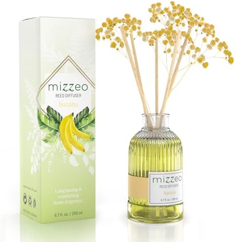 Reed Diffuser Set, Banana 6.76 fl oz Highly Scented Room Diffuser...
