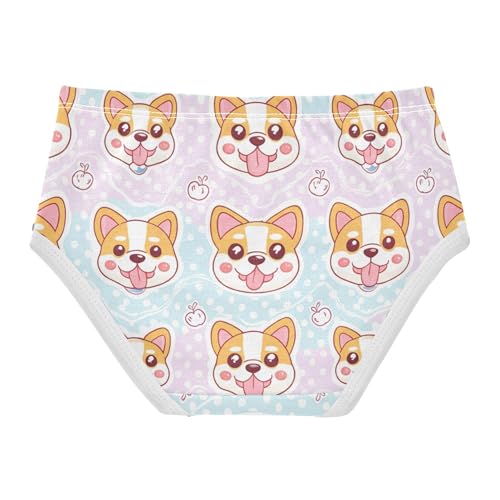 Toddler Girls Underwear 2t Cotton Girl Panties Cute Print Briefs Underpants Cute Dog Faces Dot2