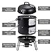 SUNLIFER BBQ Charcoal Smoker Grill, 3-in-1 Heavy Duty Barbecue Grill for Garden Camping Outdoor Cooking 105x63x52.5CM