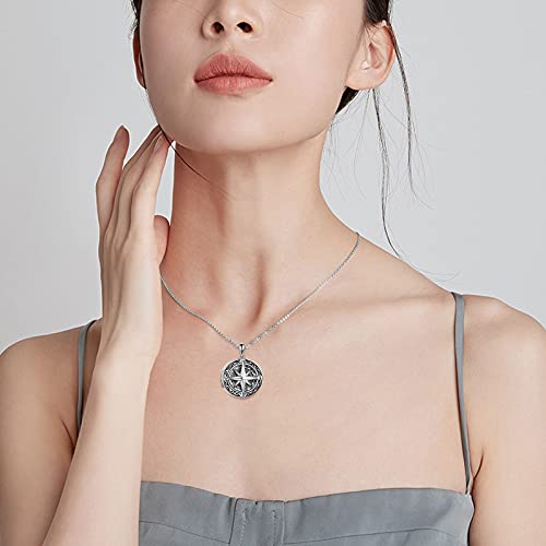 Sheaisrs Compass Locket Necklace That Holds Pictures Graduation Gifts Photo Locket Necklace For Men Women Fathers Day 20+2Inch #TOP2
