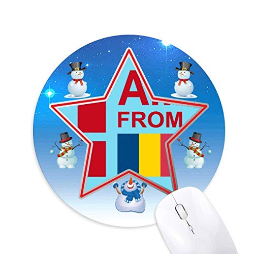 je suis de la roumanie bonhomme de neige, tapis de souris série star mat