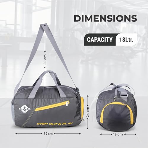 Image of NIVIA a€SPOR ts Space ?02 Juniora€ Bag D.Grey?Yellow