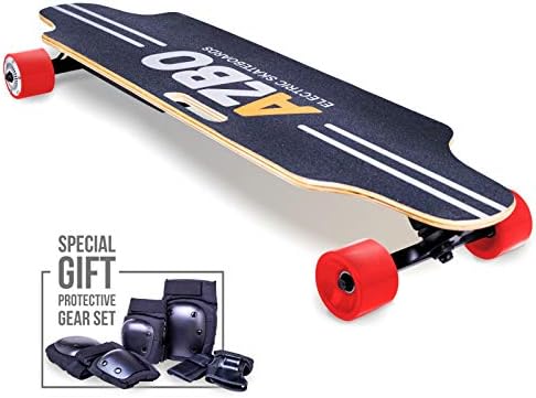 Electric Skateboard Longboard with Remote Control - Gift Protective Gear Set & 800W Dual Hub Motor UL2272 Certified/Motorized Powered Board C5 for Adults - 17 MPH Speed 8 Layers Maple