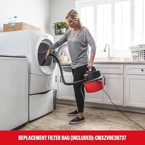 CRAFTSMAN CMXEVBE17250 2.5 Gallon 2.5 Peak HP Wet Dry Shop Vacuum — photo 5 of 6