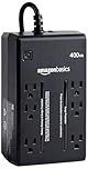 Amazon Basics Standby UPS Battery Backup 400VA 255W Surge Protector Uninterruptible Power Supply, 6 Outlets for Power Outage Protection, Compact, Black