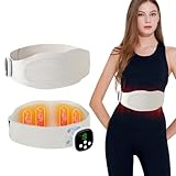 WRQIOO Wärmegürtel Periode, Wärmegürtel Elektrisch, Heizgürtel Massagegerät mit Verlängerungsgurt, 3 Wärmestufen, 8 Massagemoden, 16 Massageintensität, für Bauch, Rücken, Lenden
