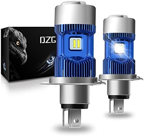 DZG H4 Car Motorcycle LED Headlight Bulbs 9003 HB2 HS1 P43t 6500K High Low Beam Lights Conversion Kit 2 Yr Warranty, 2 Pack