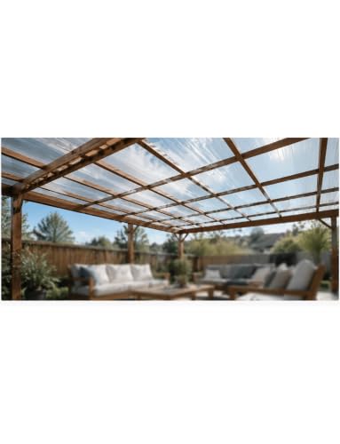 Chapas onduladas transparentes FRP de 120cm para tejados y porches ligeros 7