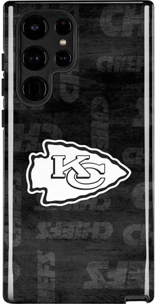 Skinit Impact Phone Case Compatible with Galaxy S25 Ultra - Officially Licensed NFL Kansas City Chiefs Black & White Design