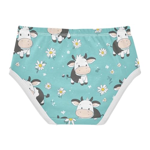 Wusikd Cows Daisy Girls' Underwear Cotton Cute Girls Briefs Soft Toddler Underwear 2T2
