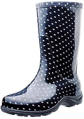 Sloggers Women's Garden/Rain Boots 10 US Black Polka Dot 1 pair