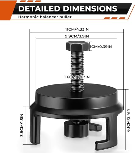 ISINSWIFT 25264 Harmonic Balancer Puller LS Crank Pulley Puller Compatible for GM, Chrysler, Jeep, Dodge, Quickly Remove LS Harmonic Balancers without Tapped Holes
