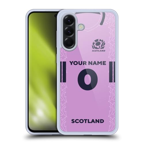 Head Case Designs Officially Licensed Custom Customized Personalized Scotland Rugby Away 2022/23 Kit Gel Case [Military Grade Protection] Compatible with Samsung Galaxy A56 5G