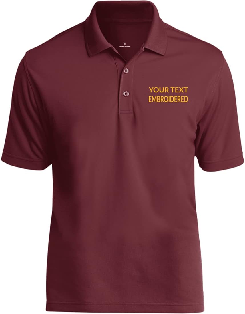 Personalized Polo Shirts for Men. Custom Golf Polo T Shirt with Any Your Name Team Club Logo Text