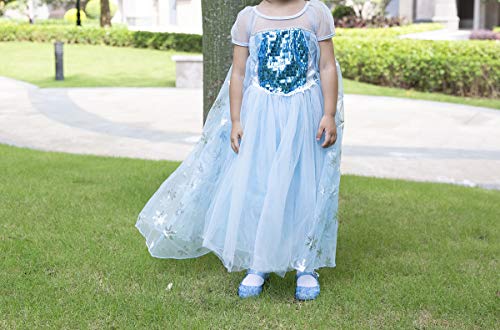 GUGUYeah Princess Costumes Jelly Flats Shoes, Cosplay Birthday Party Dress Up Sandals for Little Girls, Toddler or Kids