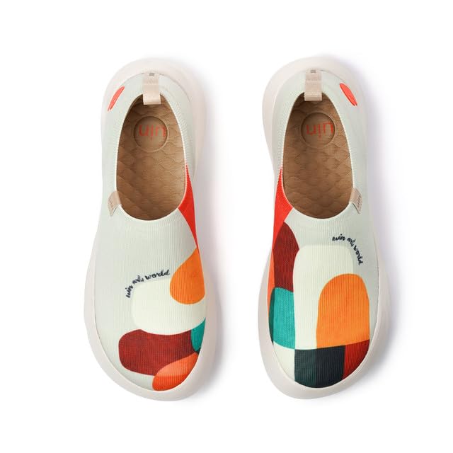 Image of UIN Shoes for Women Slip On Sneakers Comfortable Lightweight Barefoot Travel Art Painted Casual Loafers