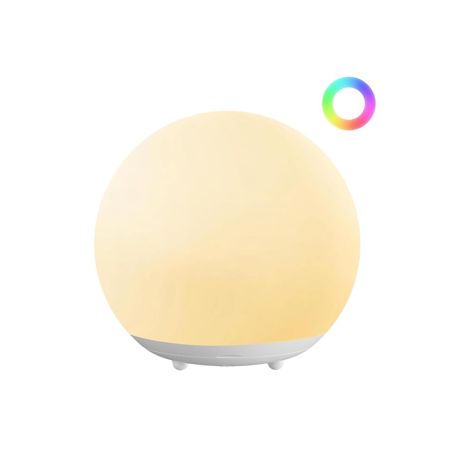 Aurviv Nachtlicht Kinder, Wiederaufladbare Berührungssteuerung mit Stufenloser Dimmfunktion & 7 RGB Farben, Baby Nachtlicht Ei mit 30/60 Min Stunde Timer für Kinderzimmer