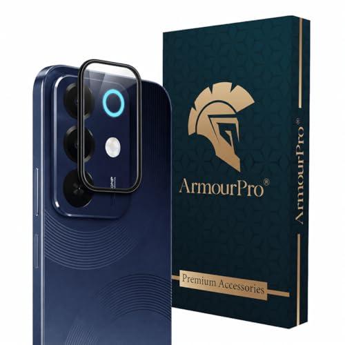 Image of ArmourPro Camera Rings Tempered Glass Compatible for Realme 15x (6.78 Inches) Tough HD Individual Aluminum Alloy Rings 9H Camera Cover, Scratch-Resistant,Camera Lens Protection| Black, 1 Pack