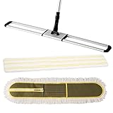 CLEANHOME Dust Mop 36 inch Commercial for Hardwood Floor Cleaning Heavy Duty Industrial Dry Mop for Hotel, Office, Garage, Household Dust Sweeping
