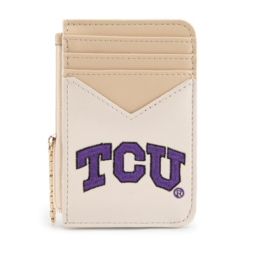 Montana West TCU Slim Wallet with RFID Blocking Card Holder, Horned Frogs Team Slim Wallets for Gift, Game Day & Concert Essential | Beige, NC-TCU021BG by Montana West - Used condition - US$21.46